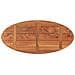 Piano Tavolo 110x50x2,5 cm Ovale in Legno Massello di Acacia - Foto miniatura 5