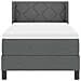 Letto box spring con materasso Grigio scuro 80 x 200 cm - Foto miniatura 8