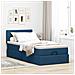 Struttura Letto Pouf con Materasso Blu 80x200 cm in Tessuto - Foto miniatura 3