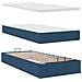 Struttura Letto Pouf con Materasso Blu 80x200 cm in Tessuto - Foto miniatura 8