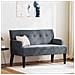 Panca Chesterfield Grigio scuro 112 x 65.5 x 75 cm Velluto - Foto miniatura 2