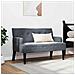 Panca Chesterfield Grigio scuro 112 x 65.5 x 75 cm Velluto - Foto miniatura 3