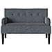 Panca Chesterfield Grigio scuro 112 x 65.5 x 75 cm Velluto - Foto miniatura 4