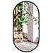 SPECCHIO OVALE 100X50CM Cornice Nera Stile Loft - Foto miniatura 1