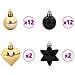 Set di Palle di Natale 40 pcs Nero e Oro Plastica - Foto miniatura 5