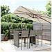 Set da Bar da Giardino 7 pz Grigio in Polyrattan - Foto miniatura 2