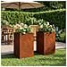 Vaso da giardino 2 pz Ruggine 30 x 30 x 40 cm Acciaio Corten - Foto miniatura 2