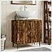 Armadio per Lavabo da Bagno ZWOLLE Rovere Fumo - Foto miniatura 2