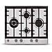 HHG6D5WC3X Piano Cottura Acciaio Inox Da incasso 60 cm Gas 4 Fornelli - Foto miniatura 1