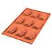 Stampo madeleine 9 cavita 7x5cm classic terracotta silicone - Foto miniatura 4