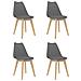 Sedie da Pranzo 4 pz Grigie in Plastica - Foto miniatura 1