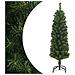 Albero di Natale Artificiale Sottile con Base Verde 150 cm PVC - Foto miniatura 1