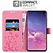 Custodia Compatibile Con Samsung Galaxy S10 5g In Rosa Fiore - Coperchio Protettivo In Design Floreale Con Chiusura Magnetica, Funzione Stand E Slot Per Carte - Foto miniatura 5