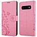 Custodia Compatibile Con Samsung Galaxy S10 5g In Rosa Fiore - Coperchio Protettivo In Design Floreale Con Chiusura Magnetica, Funzione Stand E Slot Per Carte - Foto miniatura 10