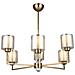 Lampadario Davon - Lampada A Sospensione - Da Soffitto - Oro In Metallo, Vetro, 72 X 72 X 80 Cm, 6 X E27, Max 40w - Foto miniatura 1