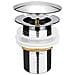 Dispersore Del Bacino Dei Rifiuti Senza Fessura Modern Pop Up Click Clack Nichelato Sprung Plug - Foto miniatura 1
