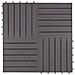 Pannelli Decking 10 pz Grigio Slavato 30x30cm Massello d'Acacia - Foto miniatura 3
