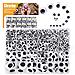 Chrorine 1860 Pz Googly Wiggle Occhi Autoadesiva Craft Sticker Occhi Mulit Di Formato Per Il Mestiere Di Diy Scrapbooking Decorazioni In Bianco E Nero - Foto miniatura 1