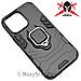 Custodia Alta Protezione Con Anello Per Apple Iphone 13 Pro Black - Foto miniatura 1