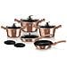 Rose Gold Set Pentole Induzione 11-piece Alluminio Antiaderente Casseruoli, Padella, Grill Oro Rosa - Foto miniatura 1