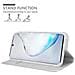 Custodia Compatibile Con Samsung Galaxy Note 10 In Classy Argento - Coperchio Protettiva Con Chiusura Magnetica, Funzione Stand E Tasca Per Le Carte - Foto miniatura 4
