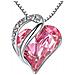 Collana Con Ciondolo Cuore Rosa/argento - Foto miniatura 5