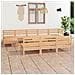 Set Salotto da Giardino 11 pz in Legno Massello di Pino - Foto miniatura 1