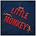 Maglietta Bambini Maniche Lunghe Stampa Little Monkey Blu Marino 140 - Foto miniatura 4