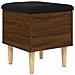 Panca Portaoggetti Rovere Marrone 42x42x46 Cm Legno Multistrato - Foto miniatura 2