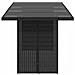 Tavolo Da Giardino Piano In Vetro Nero 190x80x74 Cm Polyrattan - Foto miniatura 2