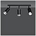 Lampada A Soffitto Hiro - Nero, Cromo - Acciaio Verniciato A Polvere - 45x19x6 Cm - Foto miniatura 2