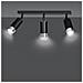 Lampada A Soffitto Hiro - Nero, Cromo - Acciaio Verniciato A Polvere - 45x19x6 Cm - Foto miniatura 3