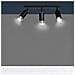 Lampada A Soffitto Hiro - Nero, Cromo - Acciaio Verniciato A Polvere - 45x19x6 Cm - Foto miniatura 7