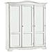 Armadio 3 Ante In Legno Bianco Shabby Gendarme 158x56x197h - Foto miniatura 1