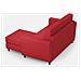 Divano Yasel 2 Posti Medio (due Sedute Da 70cm) + Pouf Misure Esterne L. 172 P. 145 Colore Rosso - Foto miniatura 5