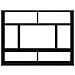 Mensola a Muro Rovere Nero 75x16x55 cm in Legno Multistrato - Foto miniatura 7