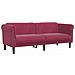 Divano A 3 Posti Rosso Vino In Velluto - Foto miniatura 2