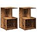 Comodini Legno Vecchio 2 Pz 35x35x55 Cm In Legno Multistrato - Foto miniatura 2