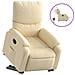 Poltrona Alzapersona Reclinabile Elettrica Crema In Tessuto - Foto miniatura 1