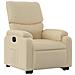 Poltrona Alzapersona Reclinabile Elettrica Crema In Tessuto - Foto miniatura 3