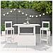 Lusso Casadino -  Tavolo Da Giardino Bianco 100x50x75cm In Legno Massello Di Pino - Foto miniatura 3