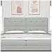 Testiera trapuntata a bottoni grigio chiaro 200 cm velluto - Foto miniatura 3