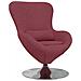 Poltrona a uovo  Rosso vino Tessuto - Foto miniatura 1