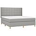Giroletto a Molle con Materasso Grigio Chiaro180x200 cm Tessuto - Foto miniatura 3
