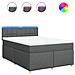 Giroletto a Molle con Materasso Grigio Scuro 140x200cm Tessuto - Foto miniatura 1