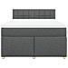 Giroletto a Molle con Materasso Grigio Scuro 140x200cm Tessuto - Foto miniatura 6