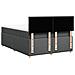 Giroletto a Molle con Materasso Grigio Scuro 140x200cm Tessuto - Foto miniatura 8