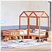 Giroletto con Panca e Tetto Cera 100x200 cm in Legno di Pino - Foto miniatura 2