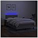 Letto a Molle Materasso e LED Grigio Chiaro 120x190 cm Tessuto - Foto miniatura 4
