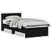 Letto Rovere Nero 90x190 cm Legno Ingegnerizzato - Foto miniatura 4